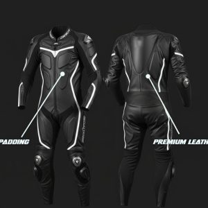 motorbike safety leather suit