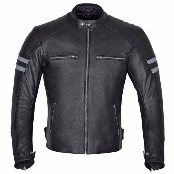 MenClassicLeatherMotorcycleJacketwithCoronavirusSafetyMask Motorbike safety jacket